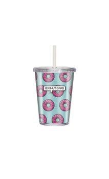 Copo Boccati Duplo 670ml com tampa e canudo (Donuts)