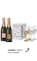Kit 1 garrafa Chandon Brut 750ml + 1 garrafa Chandon Brut Rosé 750ml + Chandon Box com 4 Taças Exclusivas