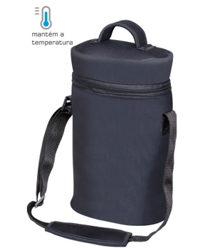 Maleta em Neoprene Boccati para 2 garrafas (preta)