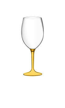 Taça Boccati Gala 560ml (haste amarela translúcida)