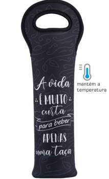 Porta Garrafa em Neoprene Boccati (Frase)
