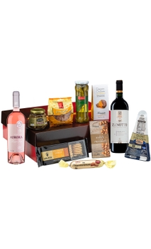 Caixa com Vinho Aurora Rosé e Vinho Zanotto Merlot