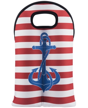 Porta Garrafa em Neoprene Boccati para 2 garrafas (Âncora)