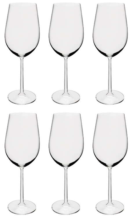 Conj 6 Tacas - Cristal Titanio Para Vinho Bordeaux 755ml