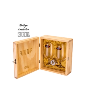 Kit Riedel Bar Beer em Caixa de Madeira