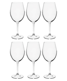 Conjunto 6 Taças de Cristal Titânio Bohemia para Vinho 580ml