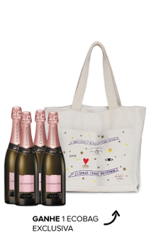 Kit 4 garrafas Chandon Brut Rosé 750ml + Chandon Ecobag
