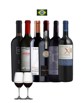 Combo Brasil Premium (6 garrafas) + 2 Taças Riedel
