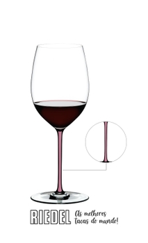 Taça Riedel Fatto a Mano Cabernet | Merlot (haste rosa malva)