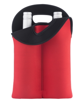 Porta Garrafa em Neoprene Boccati para 2 garrafas (vermelho e preto)