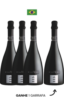 Combo Pague 3 Leve 4 Miolo Millésime Brut + 6 Taças Espumante