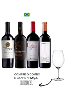 Combo Terroirs do Sul (4 garrafas) + Taça Riedel