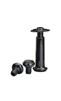 Bomba Salva-Vinho com 2 tampas (preto)