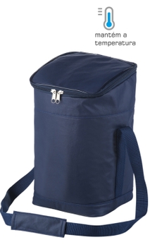 Maleta Térmica em Courino Boccati para 4 garrafas (azul)