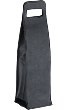 Maleta em Courino Boccati para 1 garrafa (preta)