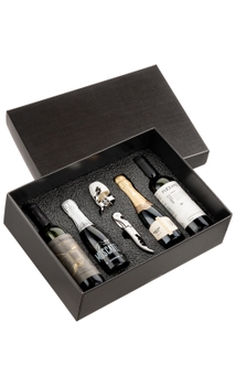 Caixa com Espumantes, Vinhos e Acessórios