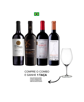 Combo Terroirs do Sul (4 garrafas) + Taça Riedel