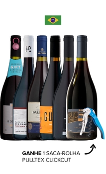 Combo Pinot Brasil (6 garrafas) + Saca-Rolha Pulltex