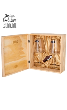 Kit Riedel Winewings com Saca-rolhas Koala em Caixa de Madeira