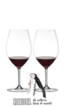 Conjunto 2 Taças Riedel Double Magnum + Saca-Rolha Pulltex ClickCut