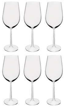 Conjunto 6 Taças de Cristal Titânio para Vinho 405ml