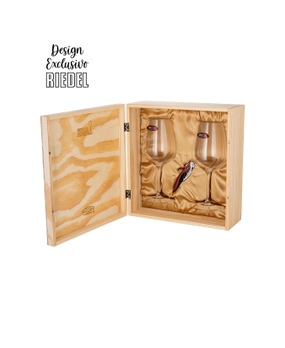 Kit Riedel Veloce com Saca-rolhas Koala em Caixa de Madeira