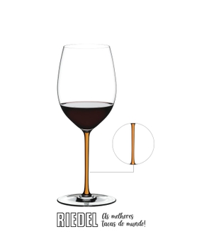 Taça Riedel Fatto a Mano Cabernet | Merlot (haste laranja)