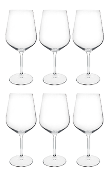 Conjunto 6 Taças de Cristal Titânio Bohemia para Vinho 580ml