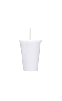 Copo Multiuso Boccati 670ml com tampa e canudo (branco)