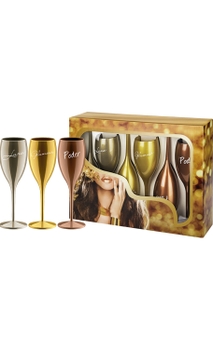 Conjunto 6 Taças para Espumante Marmorizadas (personalizadas)