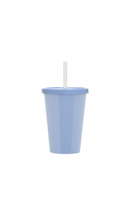 Copo Multiuso Boccati 670ml com tampa e canudo (azul bebê)