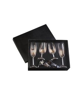 Caixa com Taças e Acessórios - Espumante