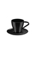 Xícara para café com pires - Preta