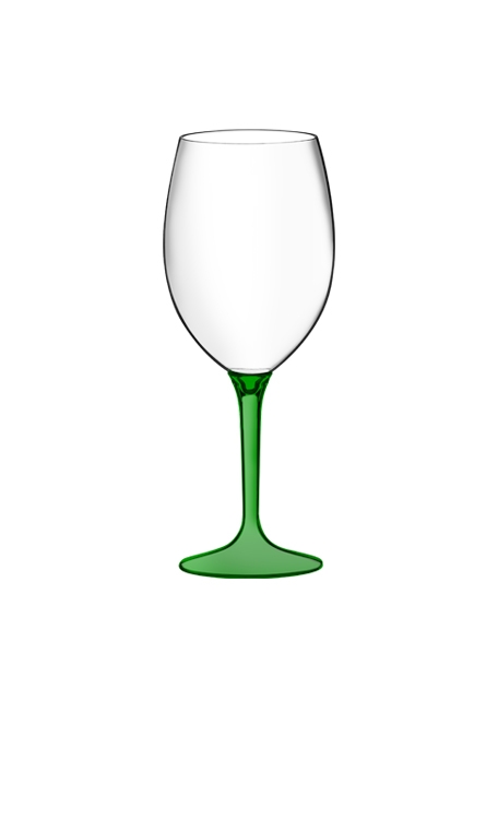 Taça Boccati Gala 560ml (haste verde translúcida)