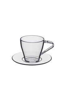 Xícara para café com pires - Transparente