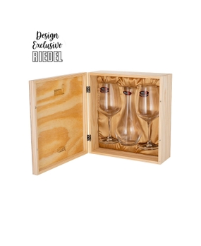 Kit Riedel Heart to Heart com Decanter em Caixa de Madeira