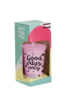 Copo Personalizado Boccati com tampa e canudo 670ml (rosa bebê)