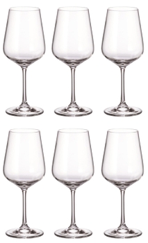 Conjunto 6 Taças de Cristal Titânio Bohemia para Vinho 360ml