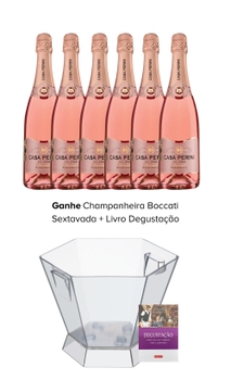 Combo Casa Perini Brut Rosé + Champanheira Boccati