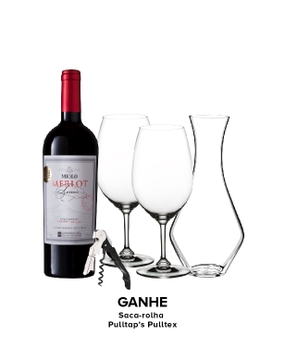 Combo Miolo Terroir (1 garrafa) + Taças e Decanter Riedel + Saca-Rolha Pulltex