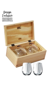 Kit Riedel Tumbler Optical Whisky 337ml em Caixa de Madeira