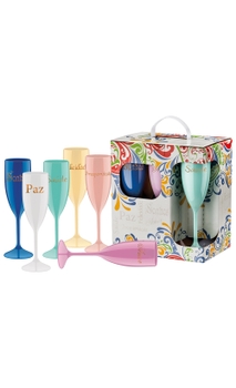 Conjunto 6 Taças Boccati para Espumante Coloridas (personalizadas)