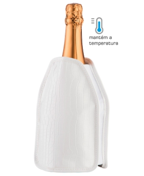 Cooler Térmico Boccati para vinhos e espumantes (branco crocodilo)