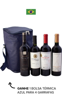 Combo Safra 2018 (4 garrafas) + Maleta Térmica em Courino
