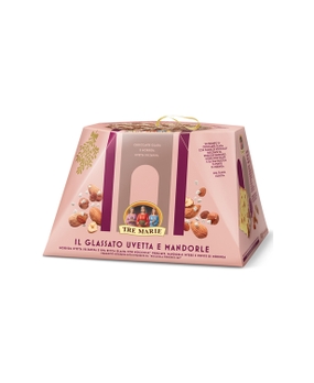 Panetone Tre Marie IL Glassato Uvetta e Mandorle 900g 