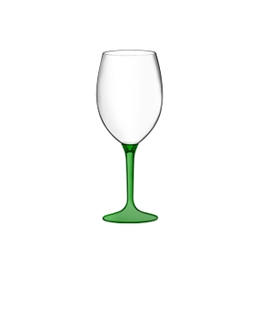 Taça Boccati Gala 560ml (haste verde translúcida)