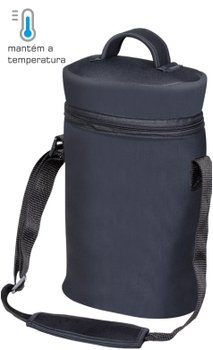 Maleta em Neoprene Boccati para 2 garrafas (preta)