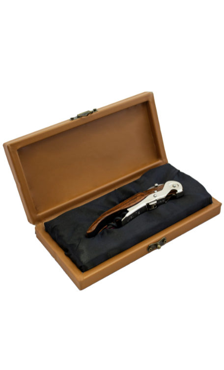 Saca Rolha Pulltex Clickcut Wood Transfer com Caixa em Courino 