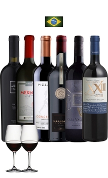 Combo Brasil Premium (6 garrafas) + 2 Taças Riedel