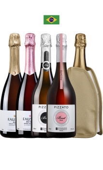 Combo Espumantes Pizzato (4 garrafas) + Cooler Térmico Boccati